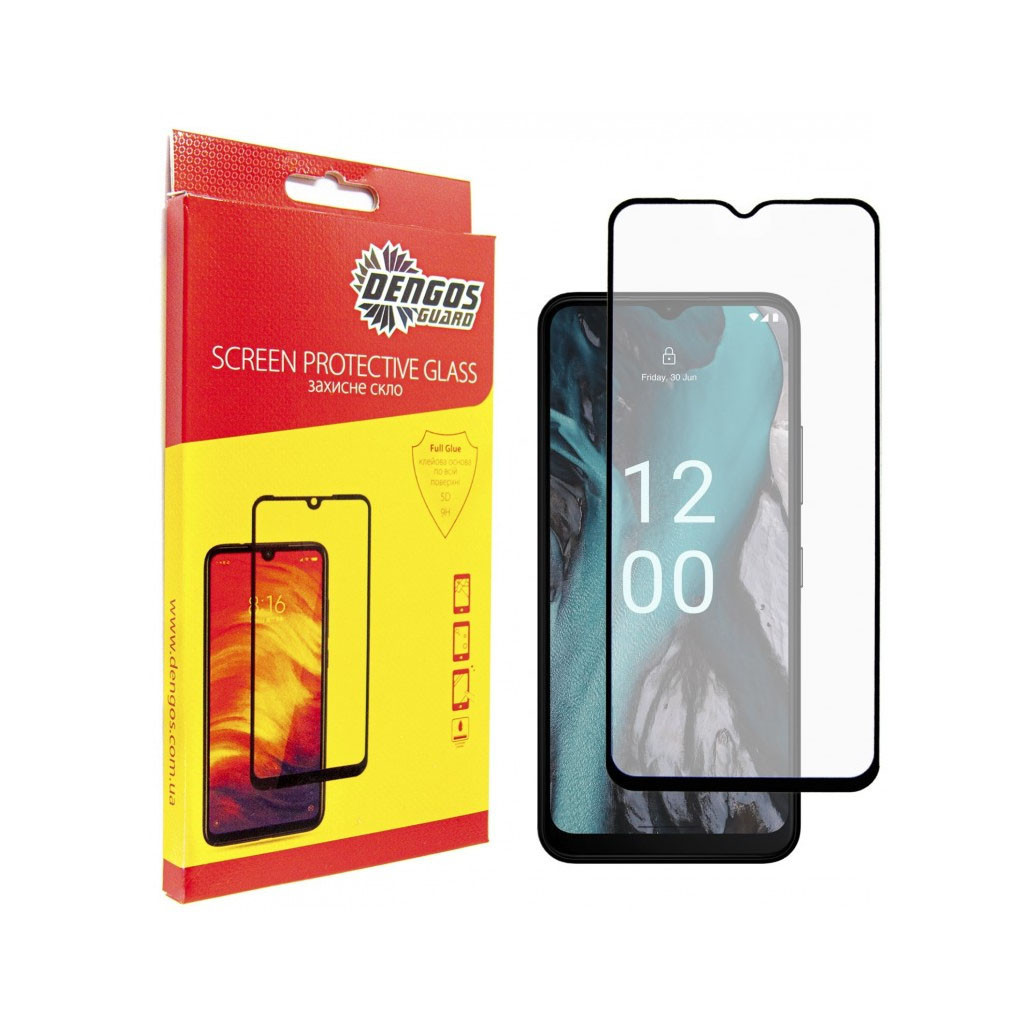 Скло захисне Dengos Full Glue Nokia C22 (black) (TGFG-305) - зображення 1