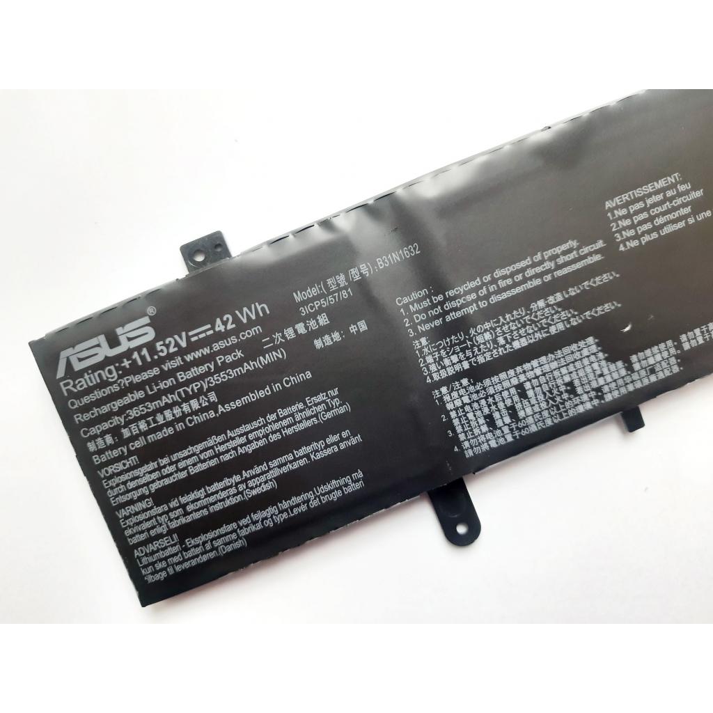 Акумулятор до ноутбука ASUS X405 B31N1632, 3653mAh (42Wh), 3cell, 11.52V, Li-ion (A47504) - изображение 3