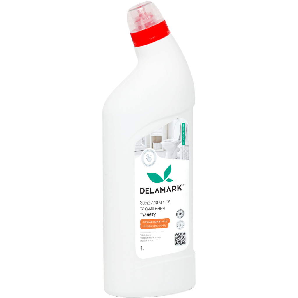 Засіб для чищення унітазу DeLaMark Жасмин та квітка апельсину 1 л (4820152333759) - зображення 1