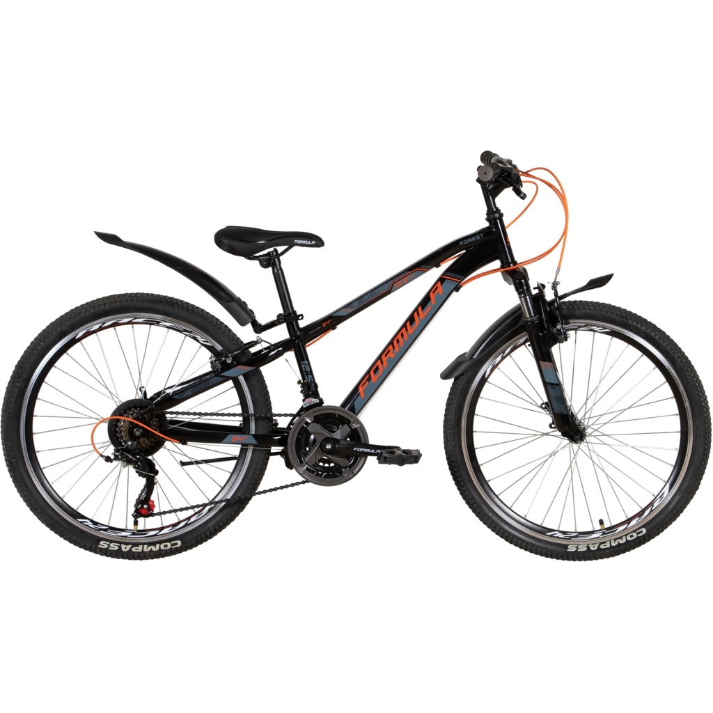 Велосипед Formula 24" Forest AM Vbr рама-12,5" 2022 Black/Orange (OPS-FR-24-337) - изображение 1