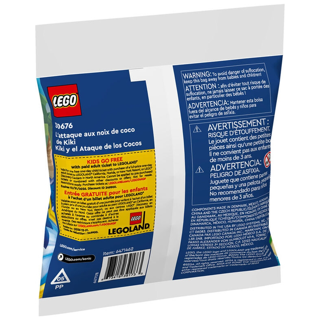 Конструктор LEGO Sonic Кокосова атака Кікі (30676) - зображення 3