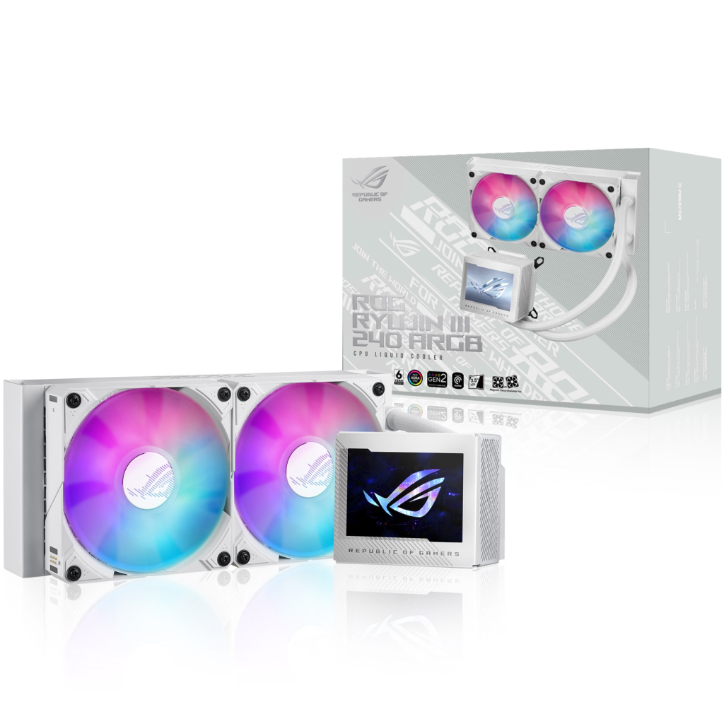 Система рідинного охолодження ASUS ROG Ryujin III 240 ARGB White Edition (90RC00K2-M0UAY0) - зображення 7
