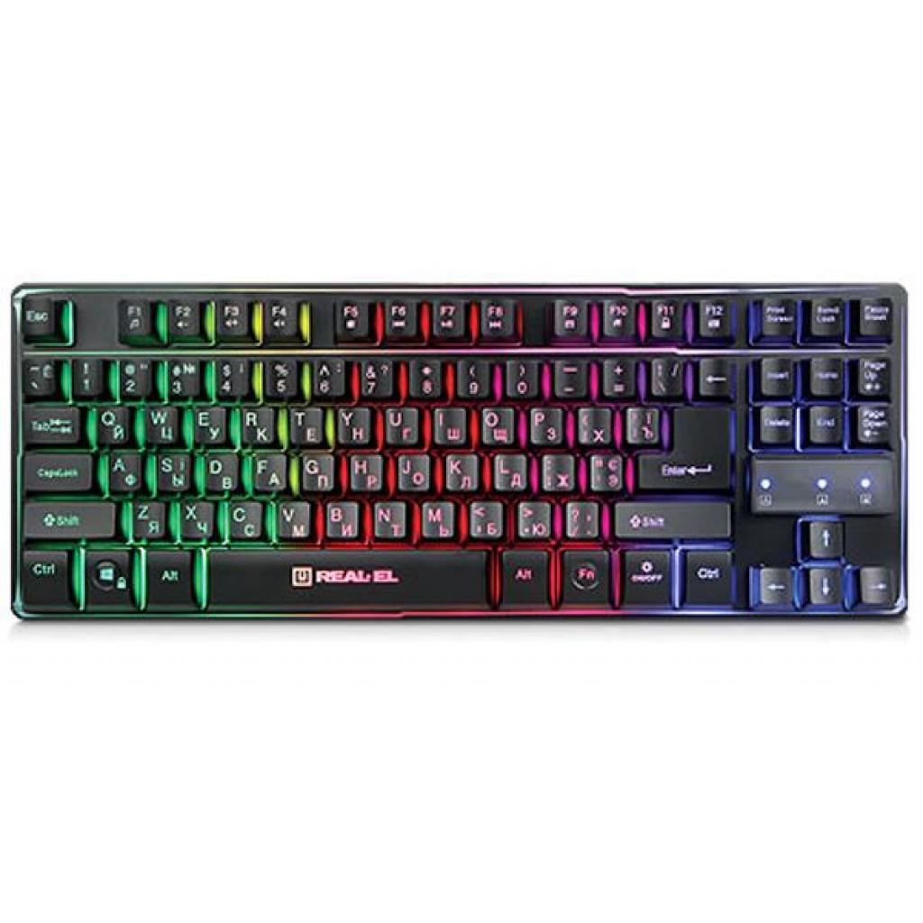 Клавіатура REAL-EL 8710 Gaming TKL Backlit, black - зображення 1