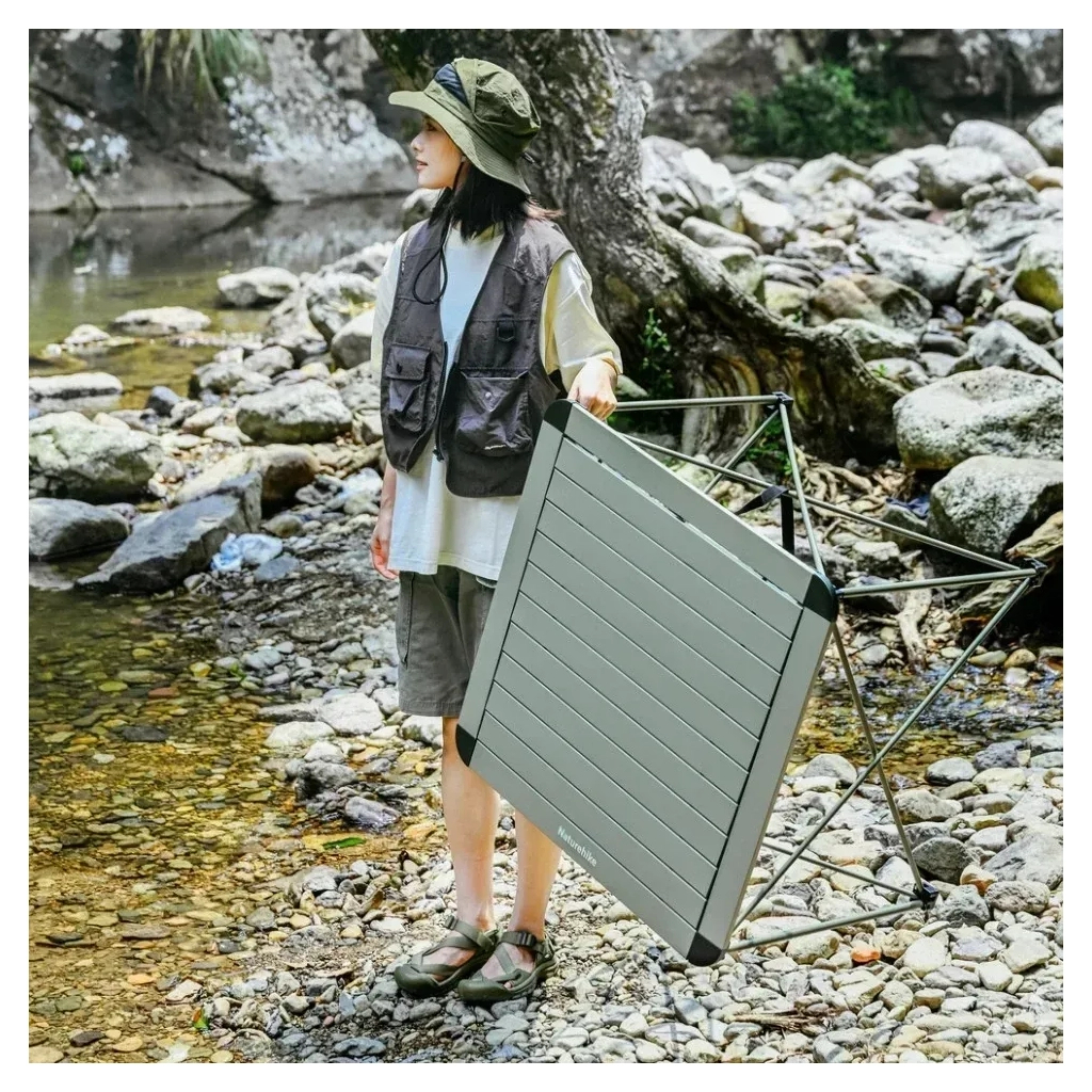 Туристичний стіл Naturehike CNK2450JJ013, M, алюміній, сірий (6976507663267) - зображення 6