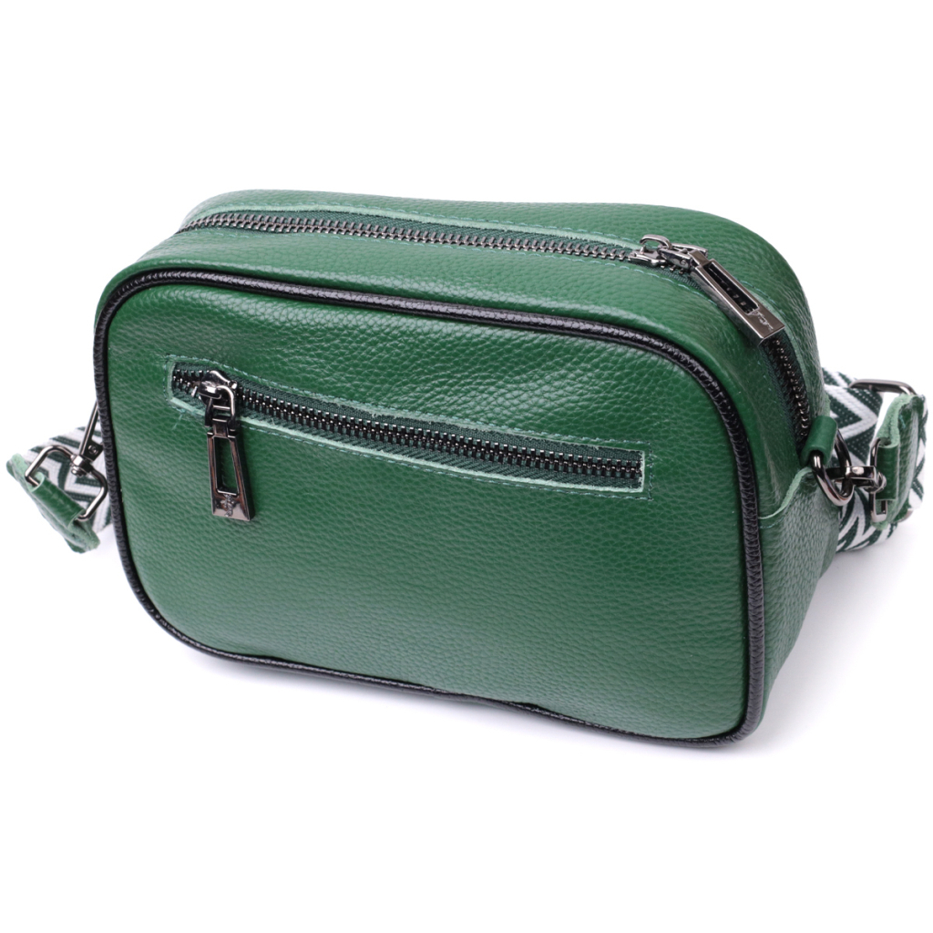 Сумка Vintage З натуральної шкіри Зелена (22384) - зображення 2