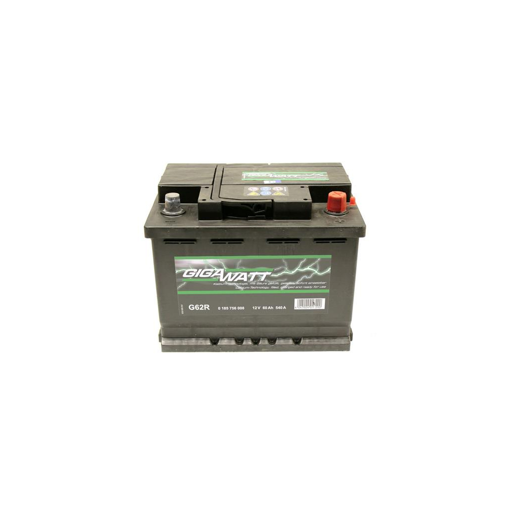 Акумулятор автомобільний GigaWatt 60А (0185756008) - зображення 1