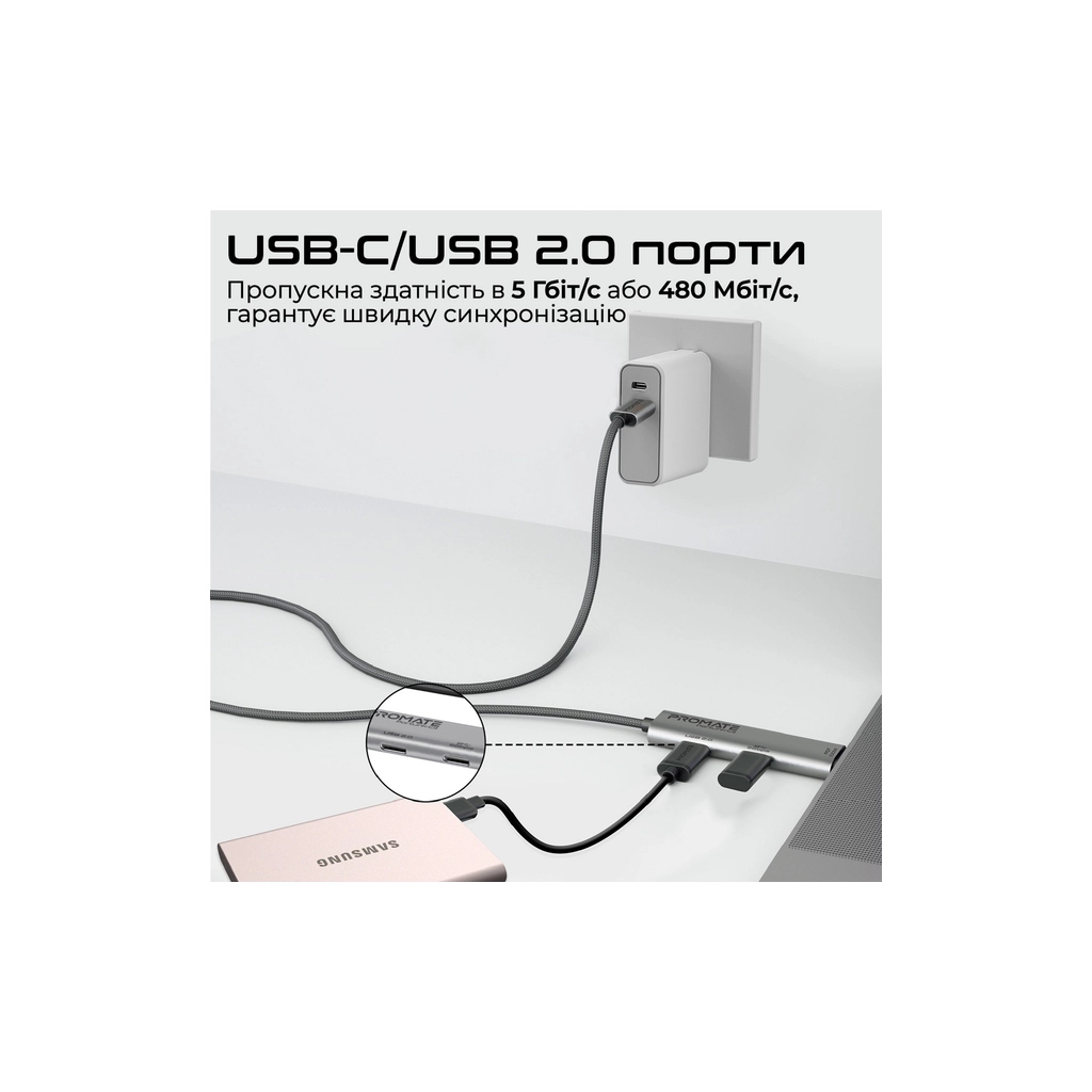 Дата кабель USB-C to USB-C 1.5m Promate (portlink-c3.black) - зображення 5