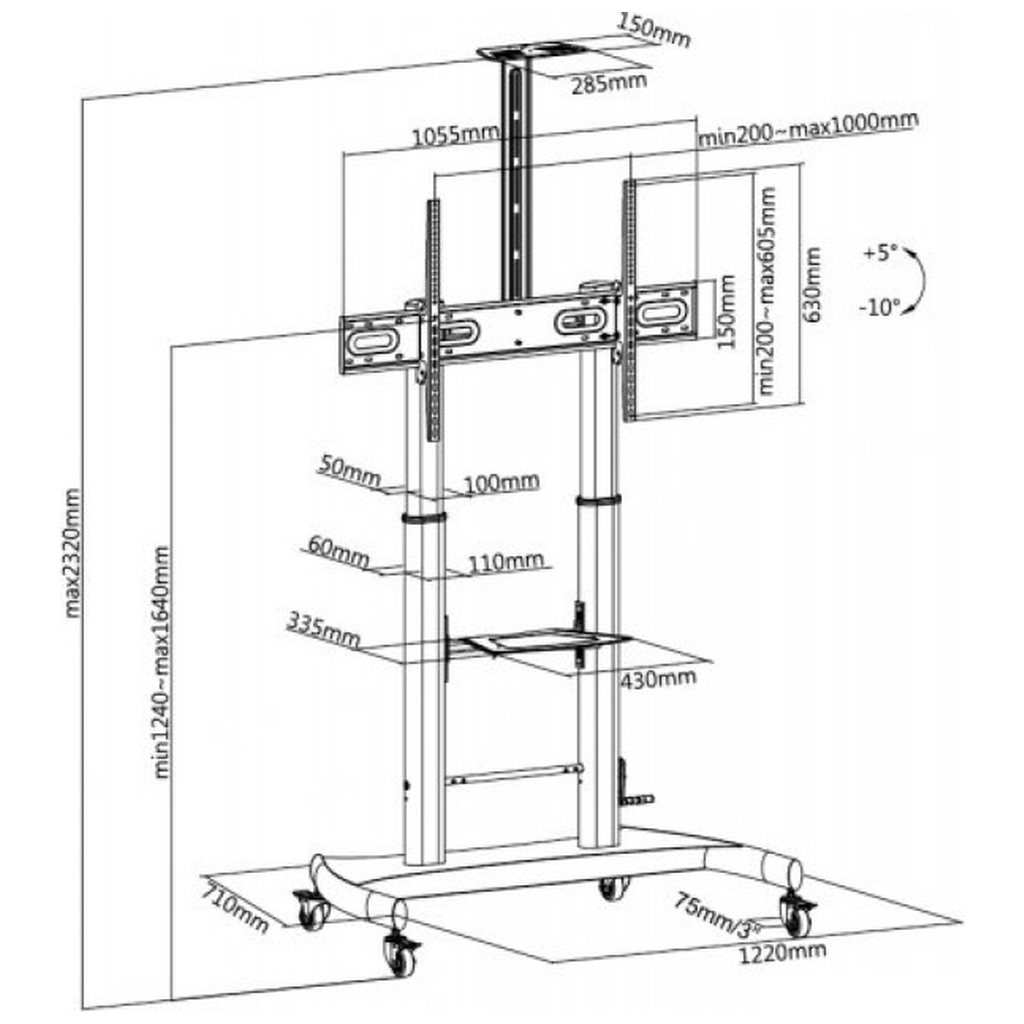 Стійка презентаційна Gembird TVS-100T-02 - зображення 12