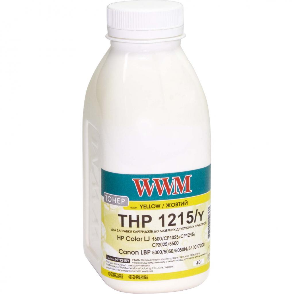 Тонер WWM HP CLJ CP1215/CP1515/CM1312, 40г Yellow (HP1215Y) - зображення 1