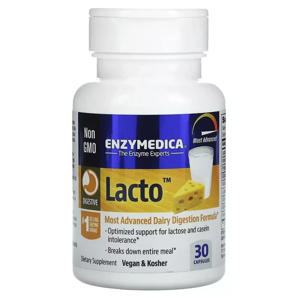 Пробіотики Enzymedica Ферменти для травлення лактози, Lacto, 30 капсул (ENZ-24120) - зображення 1
