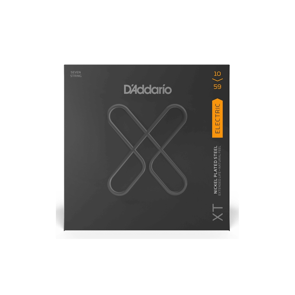 Струни для гітари D'Addario XT ELectric Nickel Plated Steel 7-String Regular Light (10-59) (XTE1059) - зображення 1