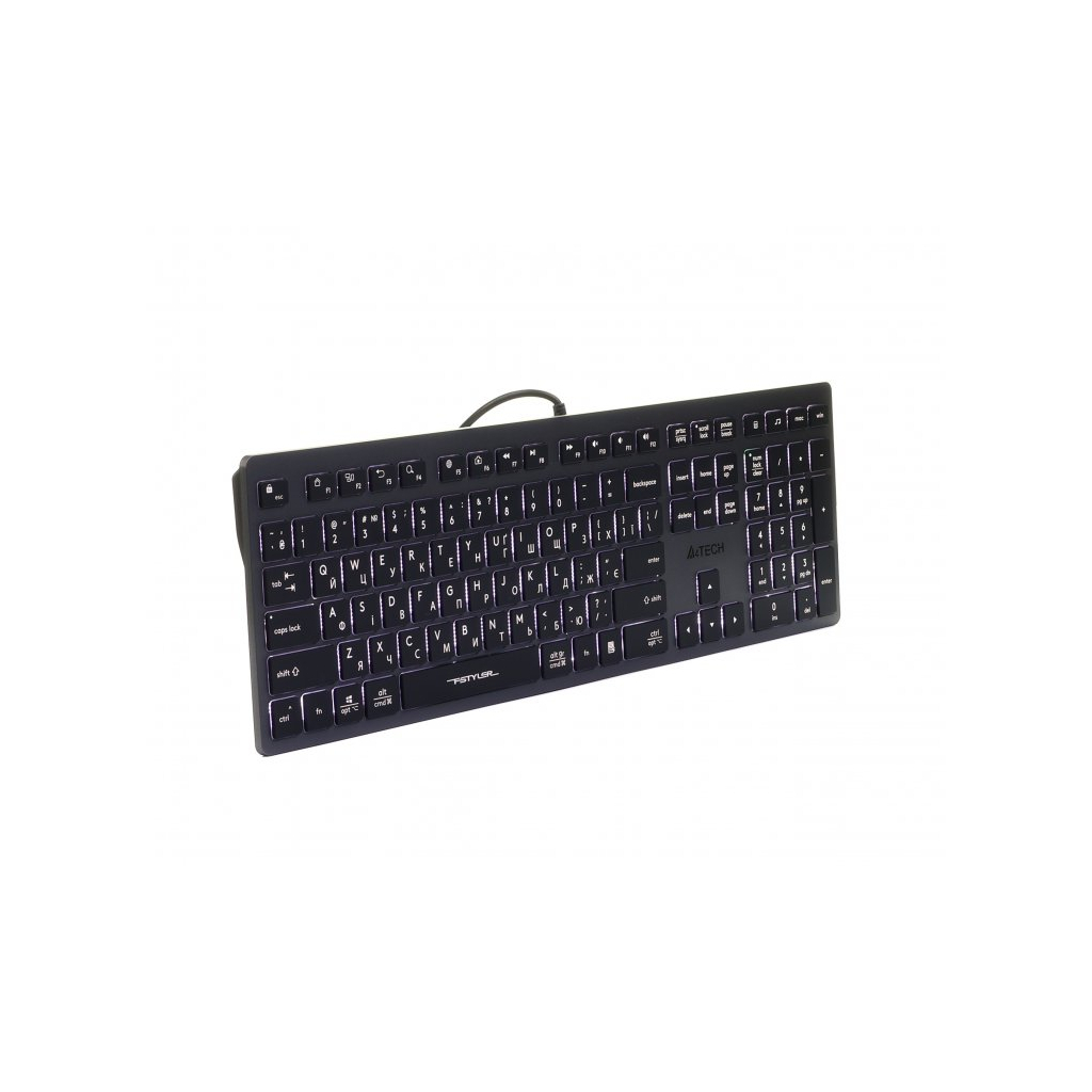 Клавіатура A4Tech FX60 USB Grey White backlit - зображення 3