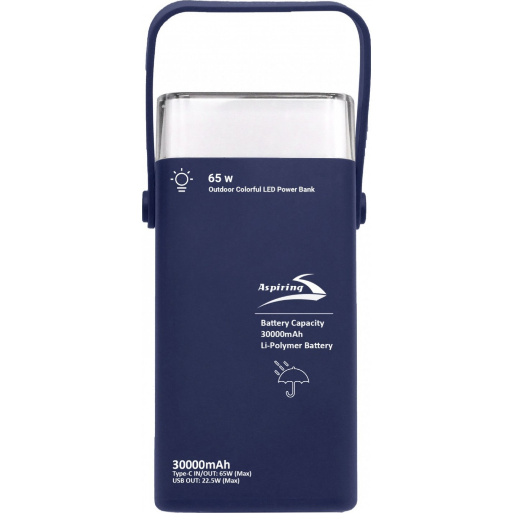 Батарея універсальна Aspiring Vigor 30 30000mAh PD/3.0/65W, QC/3.0, 2*USB-C, 2*USB-A (VG65PD) - зображення 1