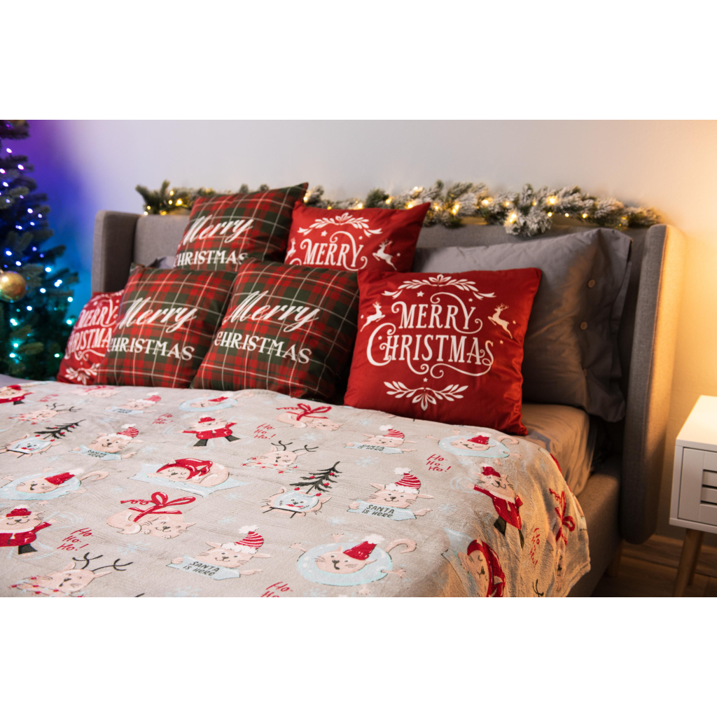 Плед Ardesto Christmas Flannel 160х200см, 100% поліестер, різдвяні котики (ART0120PB) - зображення 6