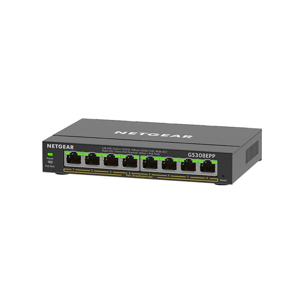 Комутатор мережевий Netgear GS308EPP-100PES - зображення 1