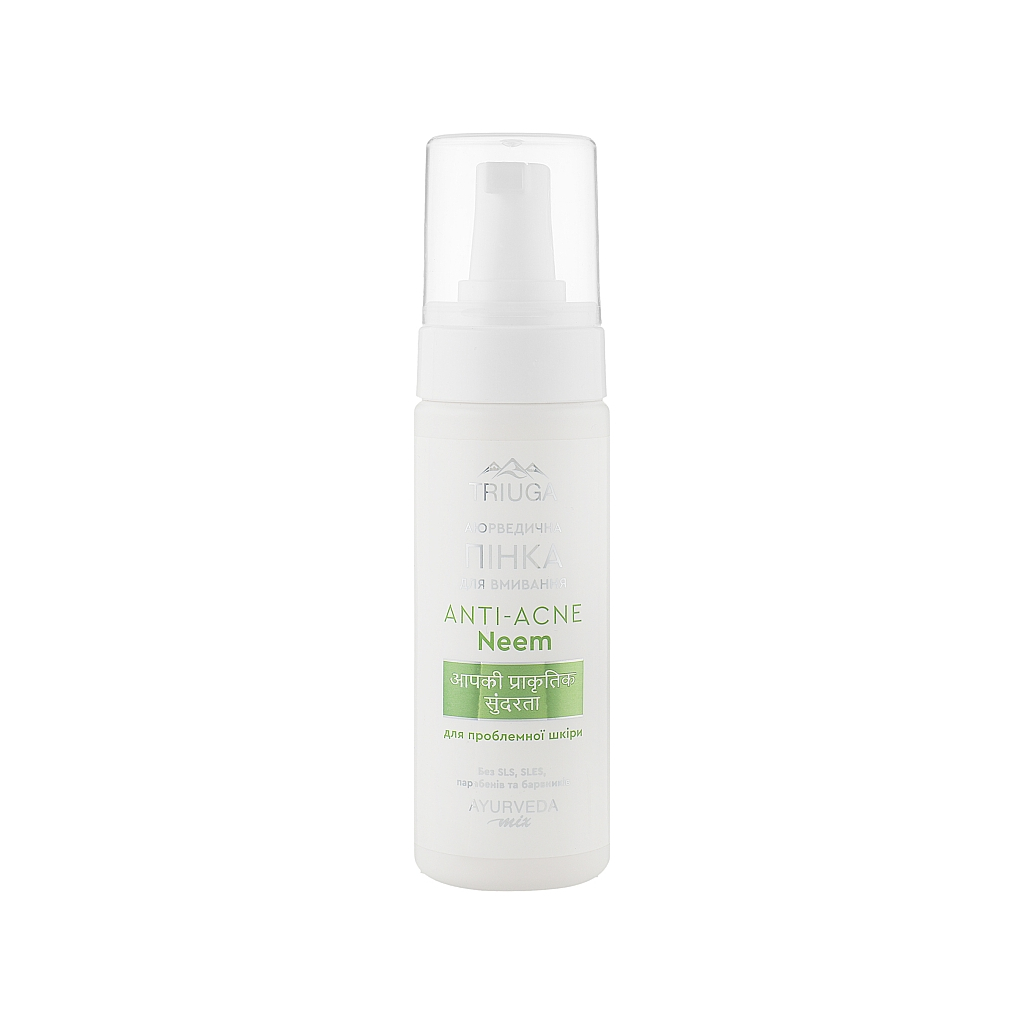 Пінка для вмивання Triuga Ayurveda Mix Anti-Acne Neem Аюрведична для проблемної шкіри 200 мл (4820164641606) - зображення 1