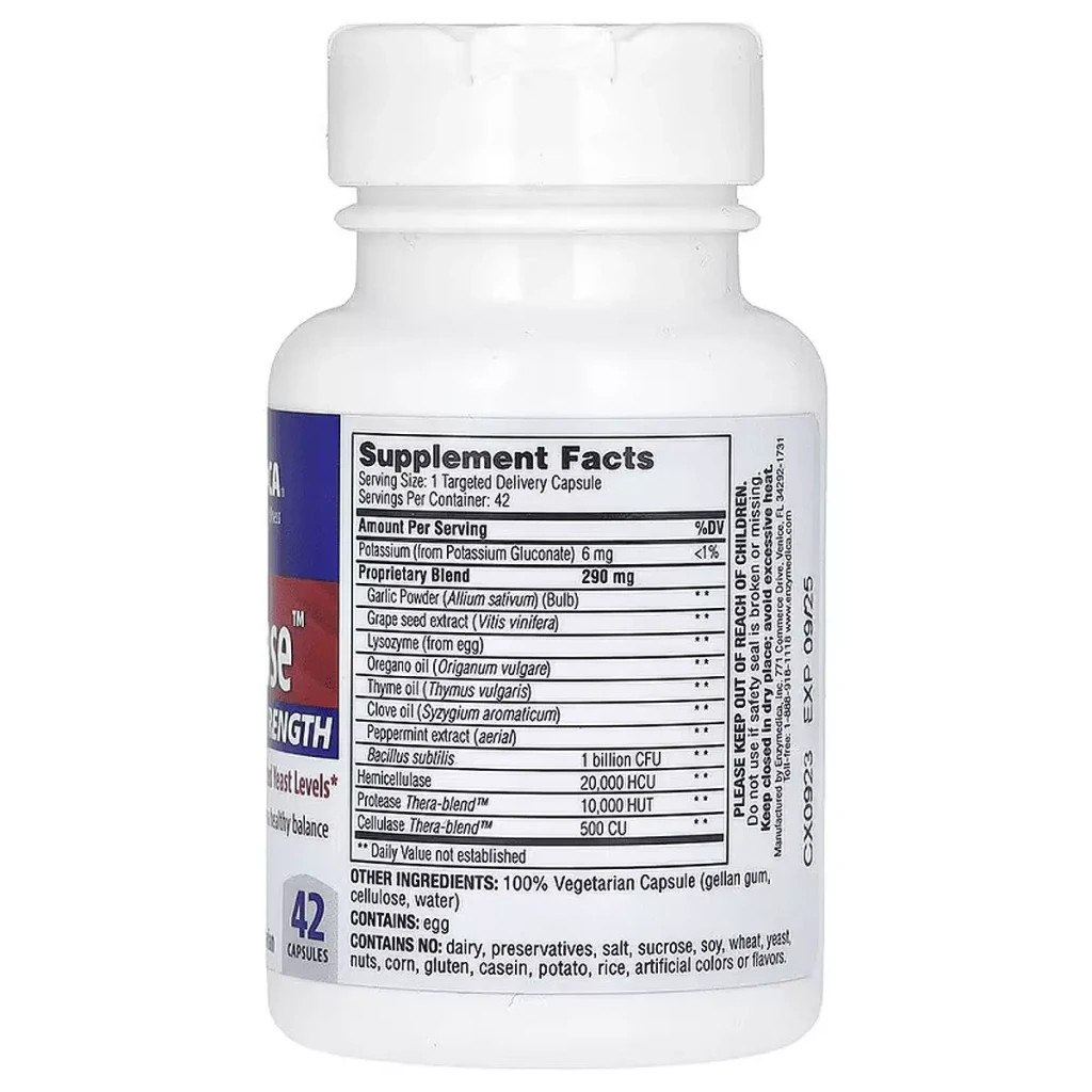 Пробіотики Enzymedica Кандидаза, Посилена формула, Candidase Extra Strength, 42 капсули (ENZ-13010) - зображення 2