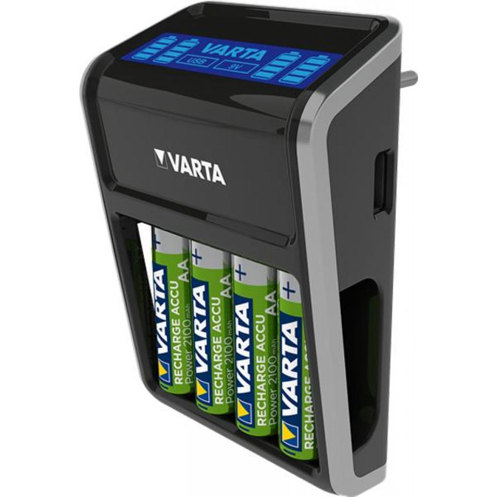 Зарядний пристрій для акумуляторів Varta LCD PLUG CHARGER +4*AA 2100 mAh (57687101441) - изображение 3