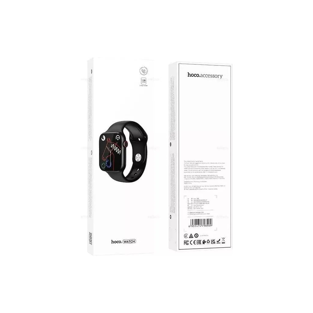 Смарт-годинник HOCO Y12 Smart sports watch (call version) Black (6931474798909) - зображення 5