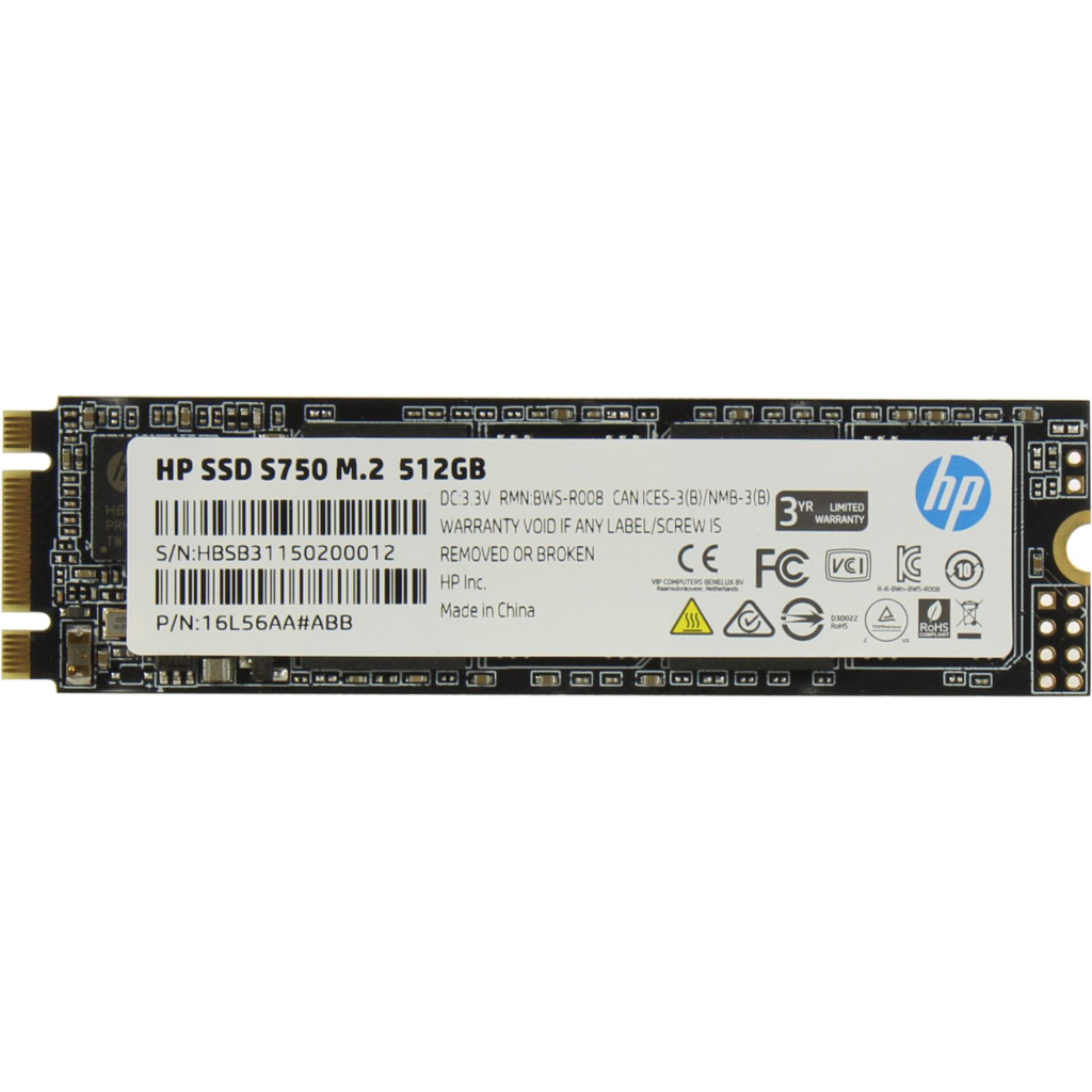 Накопичувач SSD M.2 2280 512GB S750 HP (16L56AA) - зображення 1