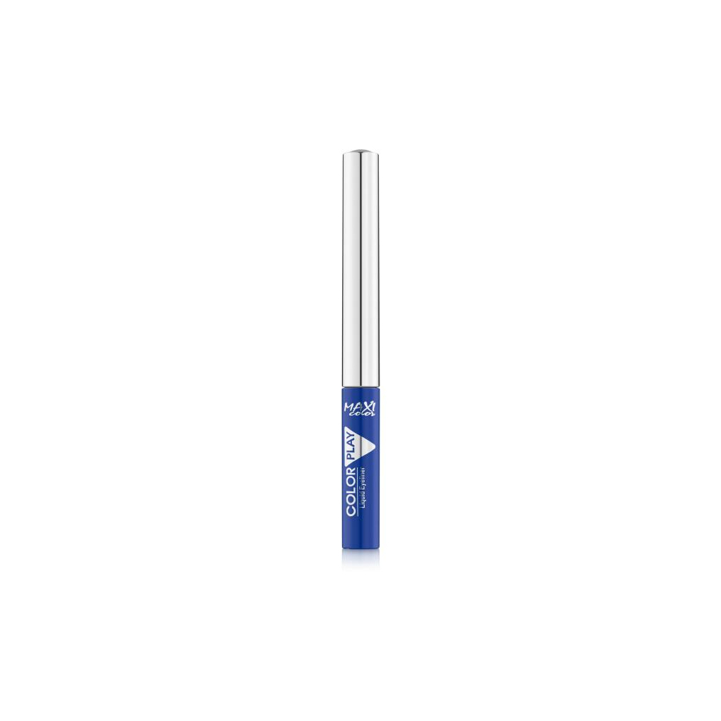 Підводка для очей Maxi Color Play Eyeliner Рідка 02 - Синя (4823097100622) - изображение 1