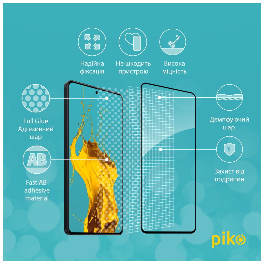 Скло захисне Piko Full Glue Xiaomi Redmi Note 13 Pro 4G Black (1283126583964) - зображення 3