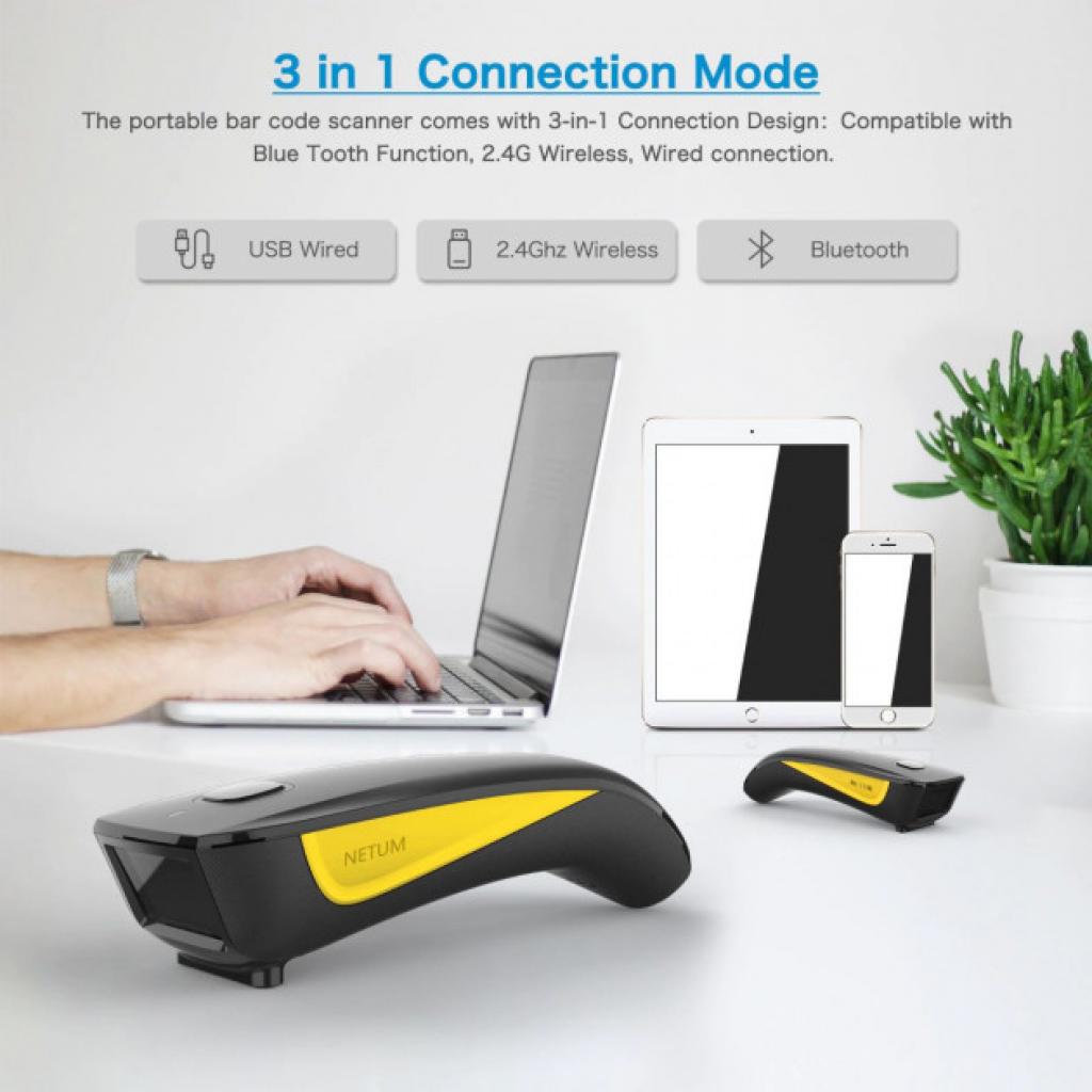 Сканер штрих-коду Netum C750 2D, bluetooth (С750-NT0051) - зображення 4