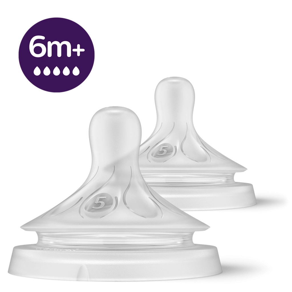 Соска Philips AVENT Natural швидкий потік 6+ міс 2 шт (SCY965/02) - зображення 1