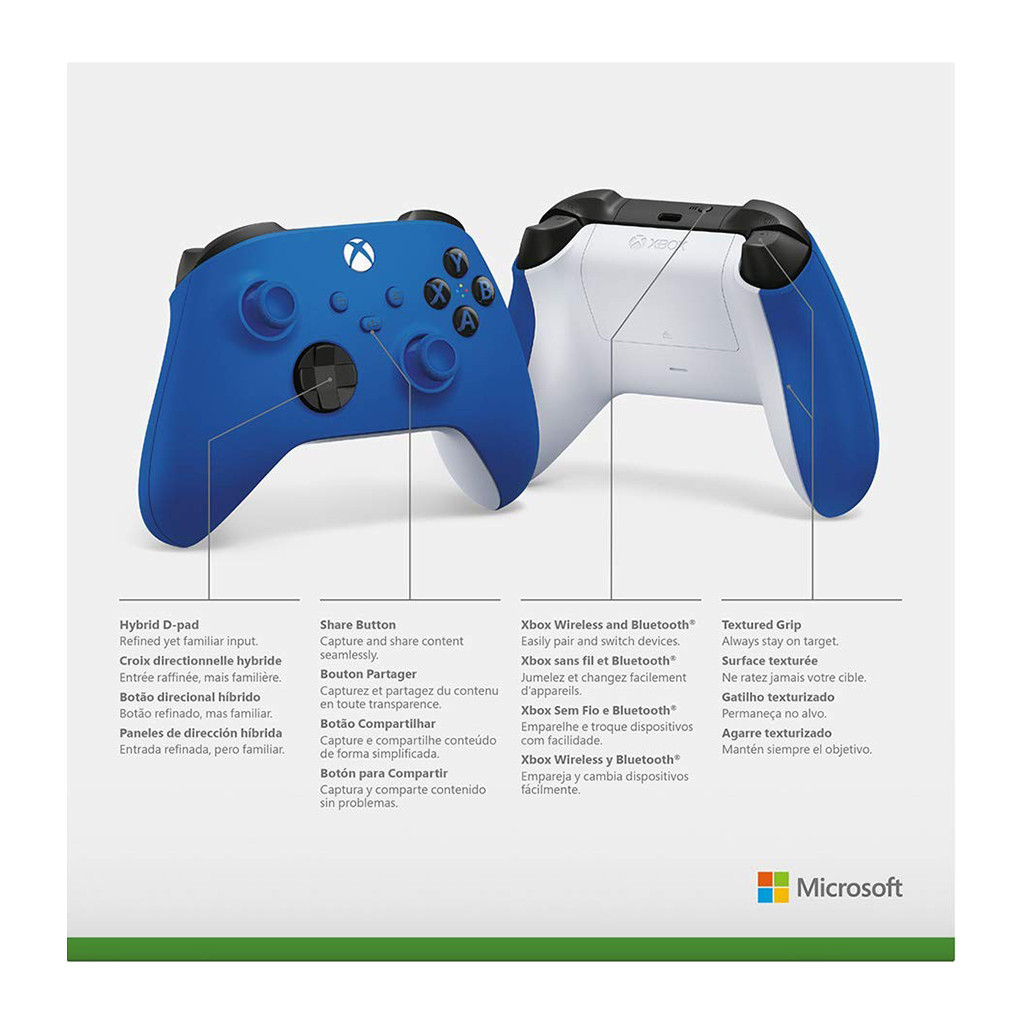 Геймпад Microsoft Wireless Shock Blue (QAU-00002) - зображення 6