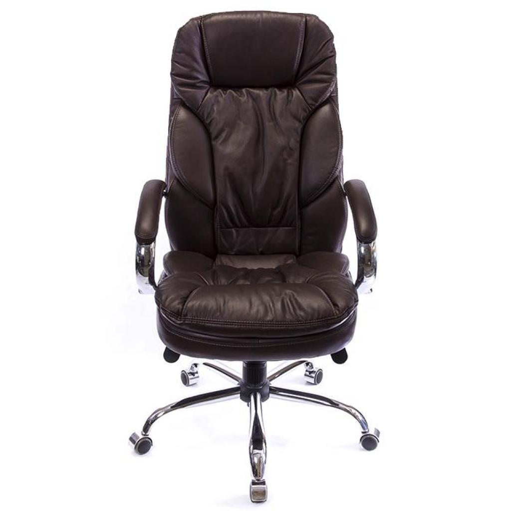 Офісне крісло Аклас Тироль CH MB Кожа натур. Коричневая (05300) - зображення 2