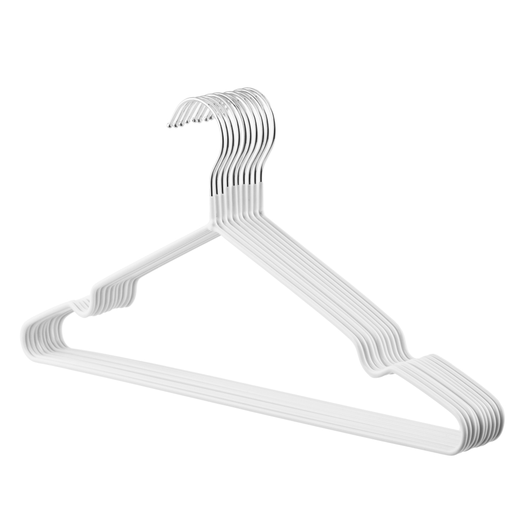 Плічка Ardesto Металеві з ПВХ покриттям Білі 40.5 см 10 шт. (ARHC2810W) - зображення 1