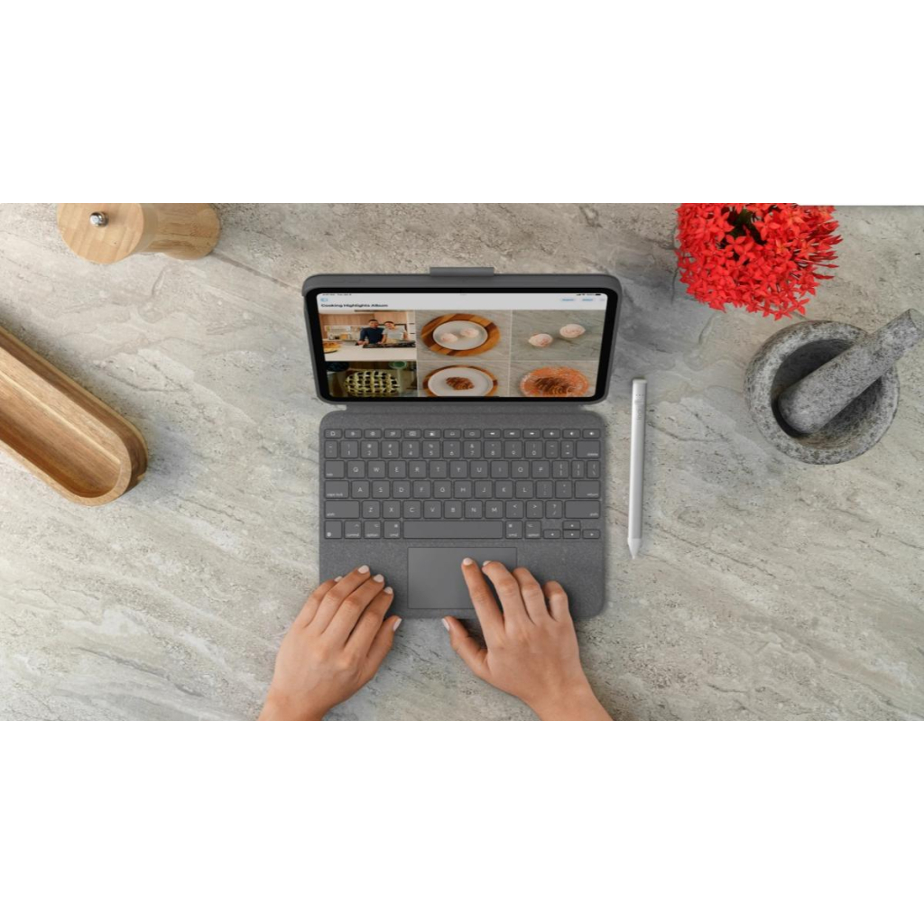 Чохол до планшета Logitech Combo Touch Keyboard iPad 10.9" 10th Gen 2022 Oxford Gray (L920-011382) - зображення 7