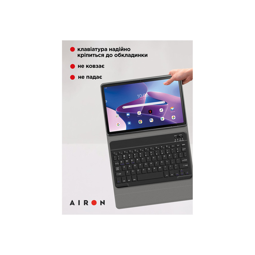 Чохол до планшета AirOn Premium Lenovo Tab M10 Plus 3rd Gen 2022 10.6 " BT Keyboard (4822352781084) - зображення 10