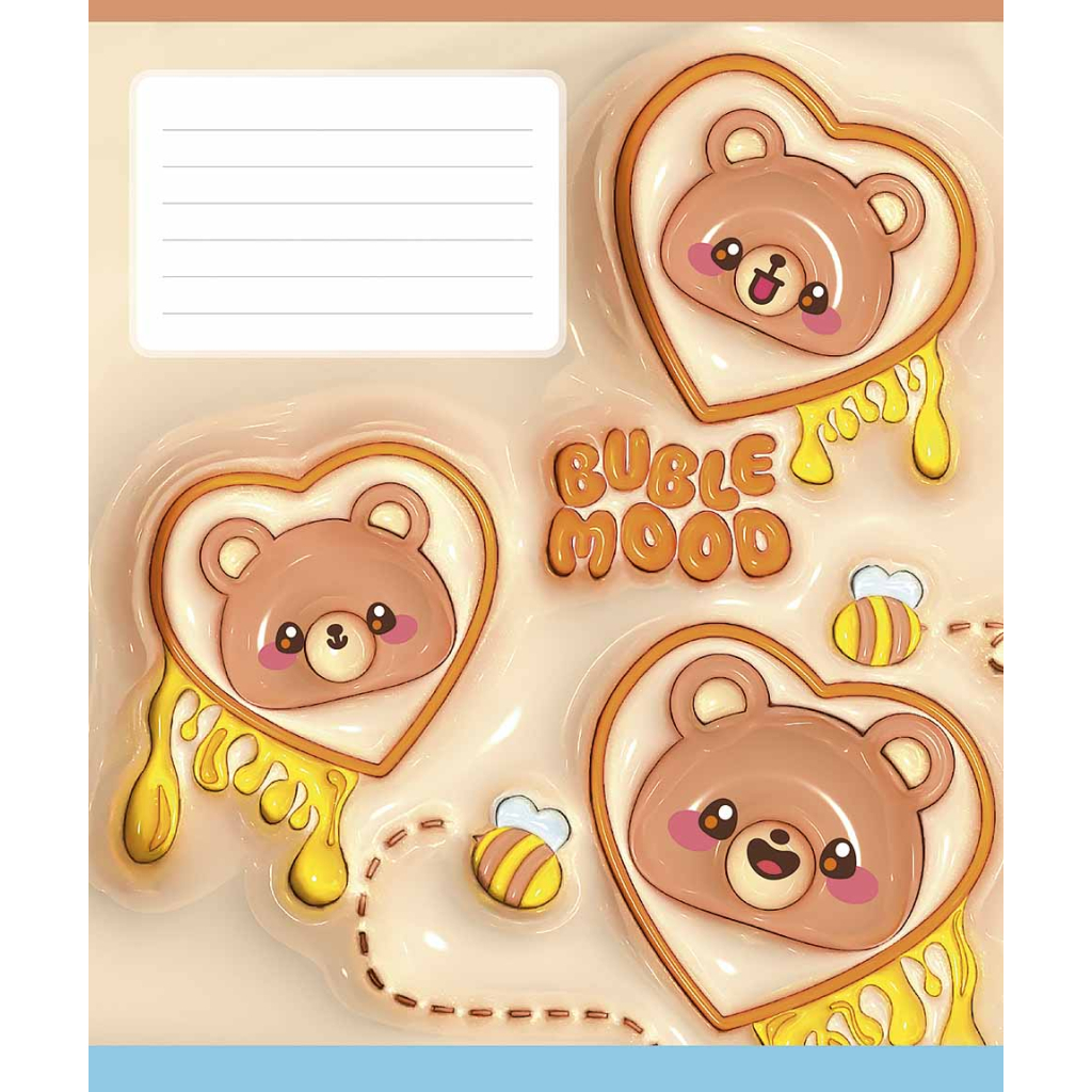 Зошит Школярик Buble mood 12 аркушів коса лінія (012-3544C) - зображення 1