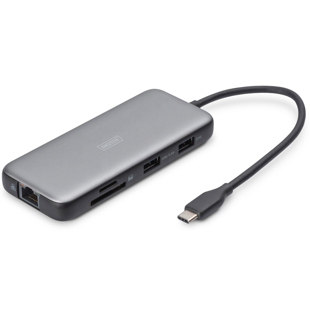 Порт-реплікатор Digitus USB-C > 2xHDMI/2xUSB-A/USB-C/SD/MicroSD/RJ54 (DA-70915) - изображение 5