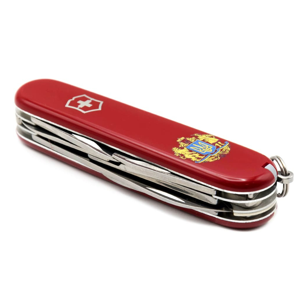 Ніж Victorinox Climber Ukraine Red "Великий Герб України" (1.3703_T0400u) - зображення 6