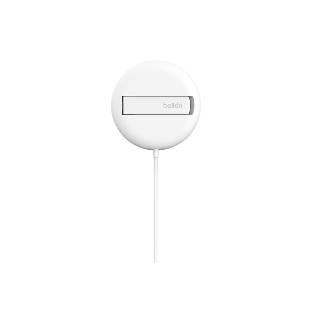 Зарядний пристрій Belkin UltraCharge Magnetic Kickstand 15В white (WIA011HQWH) - зображення 5