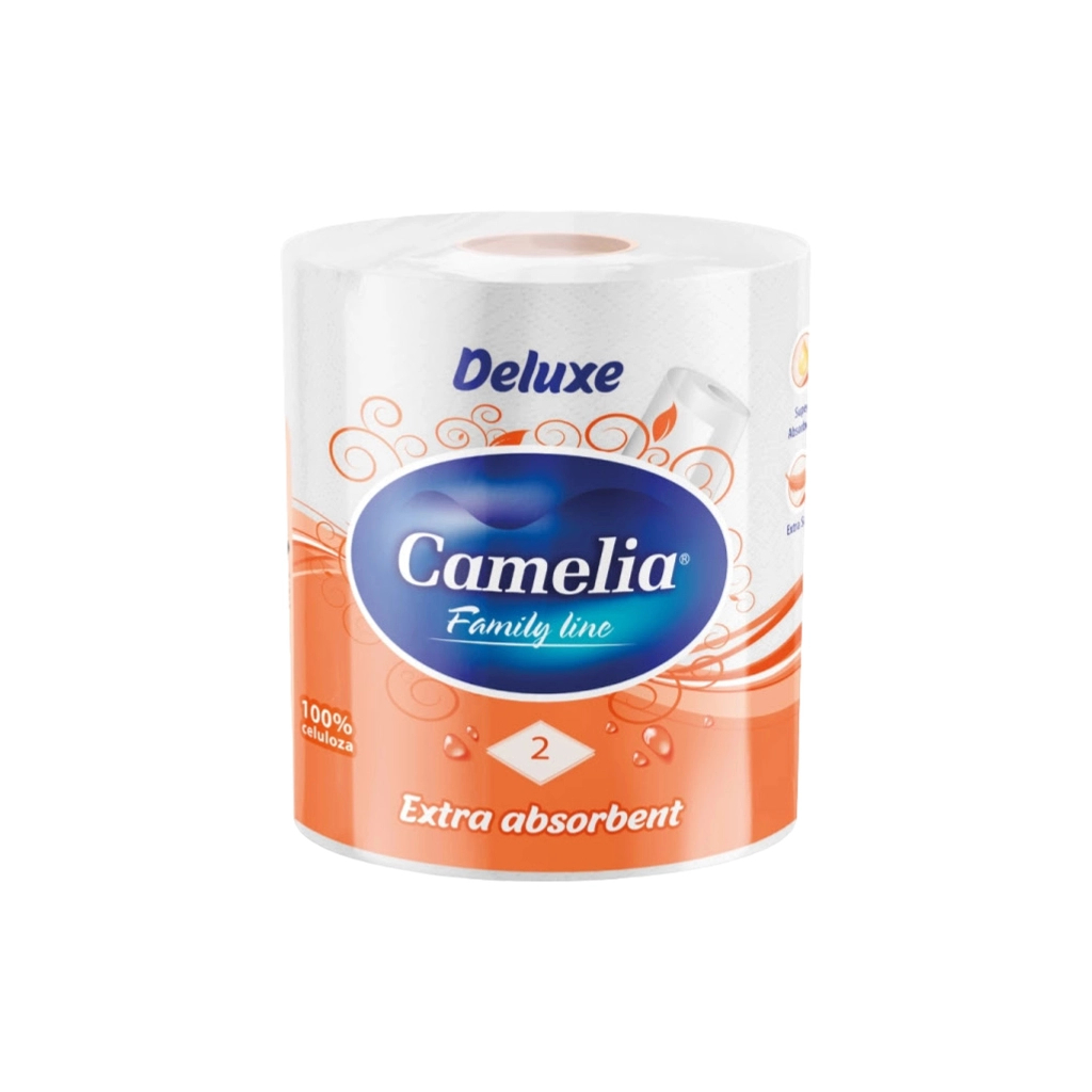 Паперові рушники Camelia Deluxe Білі 2 шари 1 рулон (8606107569994) - зображення 1