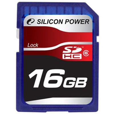 Карта пам'яті Silicon Power 16Gb SDHC class 6 (SP016GBSDH006V10) - зображення 1