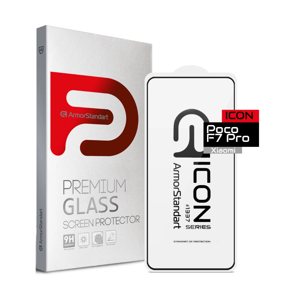 Скло захисне Armorstandart Icon Xiaomi Poco F7 Pro Black (ARM80410) - зображення 1