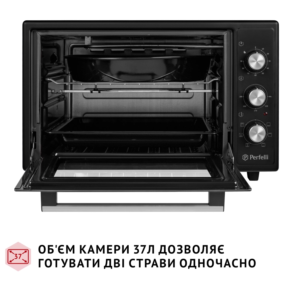 Електропіч Perfelli SIERRA 37 BLACK - зображення 2