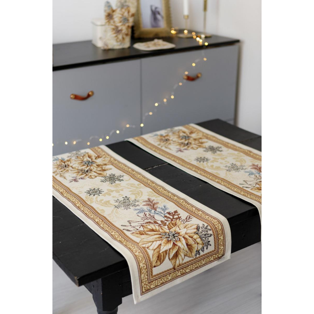 Доріжка на стіл Прованс гобеленова Золоте свято 35х100 см (036309) - зображення 5