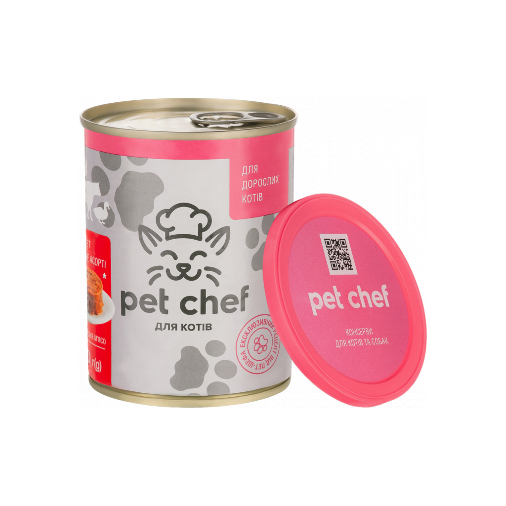 Паштет для котів Pet Chef м’ясне асорті 360 г (4820255190402) - зображення 2