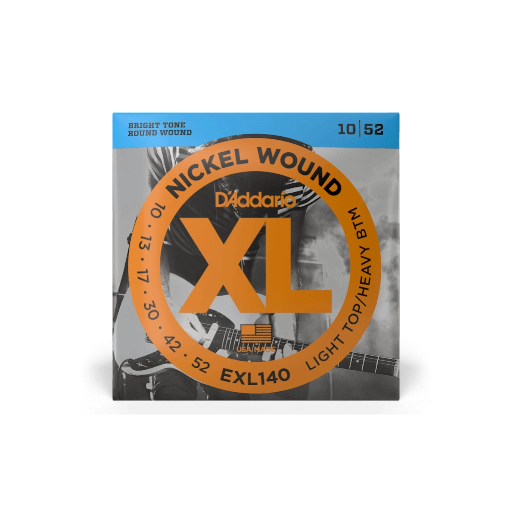 Струни для гітари D'Addario XL Nickel Wound Light Top / Heavy Bottom (10-52) (EXL140) - зображення 1