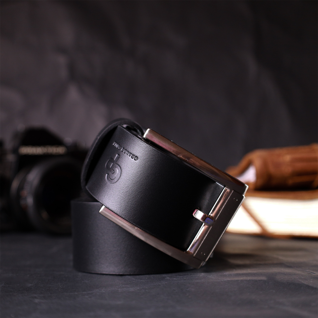 Ремінь Grande Pelle Під джинси з натуральної шкіри Чорний (11683) - зображення 10