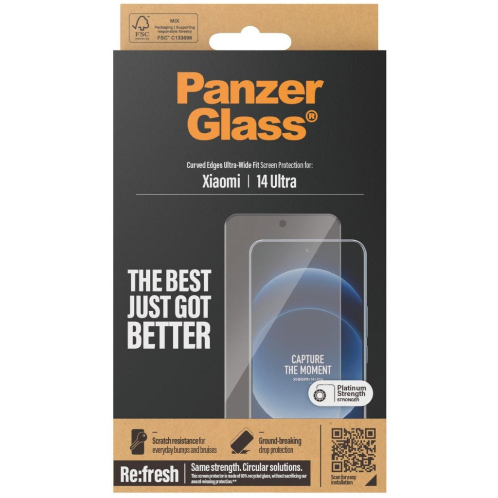 Скло захисне PANZERGLASS Xiaomi 14 Ultra Ultra-Wide Fit (PG_8074) - зображення 4
