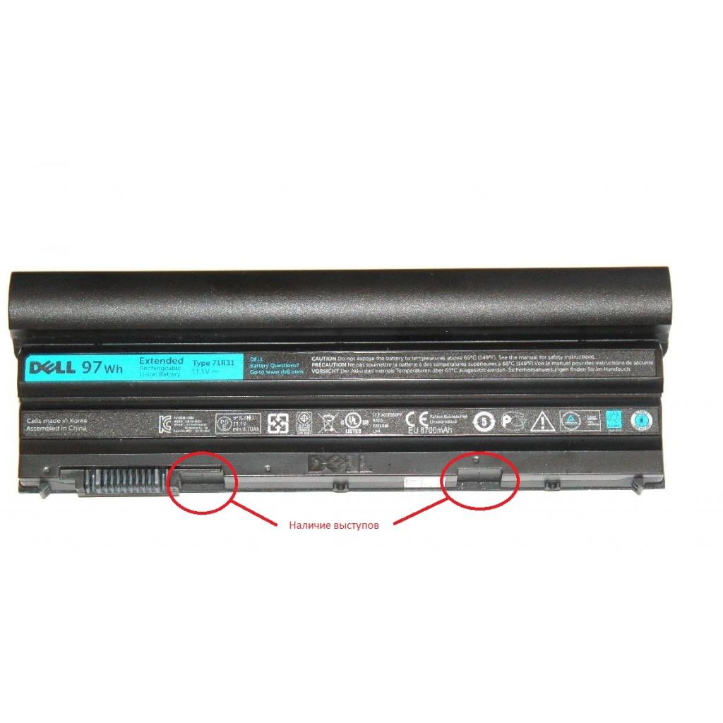 Акумулятор до ноутбука Dell Latitude E5420 NHXVW, 8700mAh (97Wh), 9cell, 11.1V, Li- (A41747) - зображення 2