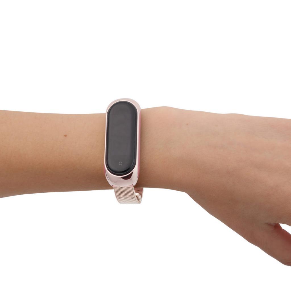 Ремінець до фітнес браслета BeCover Metal для Xiaomi Mi Smart Band 5 Rose Gold (705149) - зображення 4