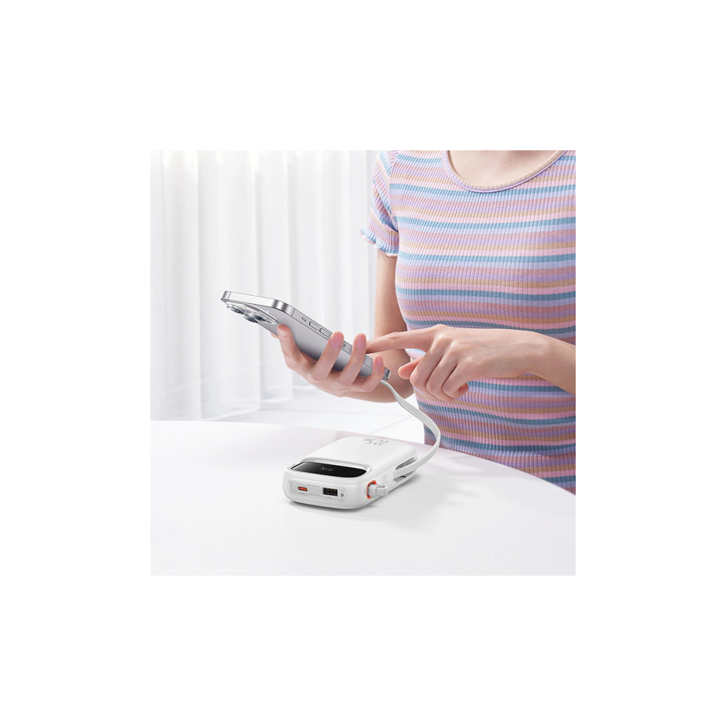 Батарея універсальна Baseus Qpow2 20000mAh 22.5W PD, QC/3.0, White (P10055002223-00) - picture 10