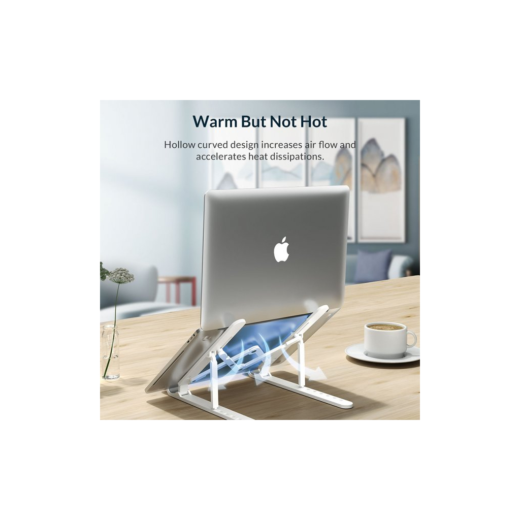 Підставка до ноутбука Orico 11-17", 7 position (15°-45°) plastic white (HS081829) - зображення 3